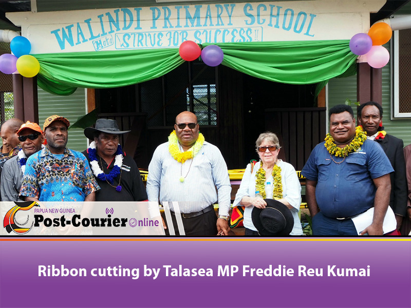 Walindi Primary received new double classroom with a Power connection