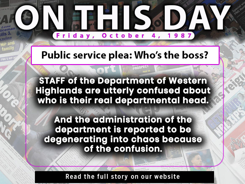 ON THIS DAY IN OUR HISTORY: Public service plea: Who’s the boss?