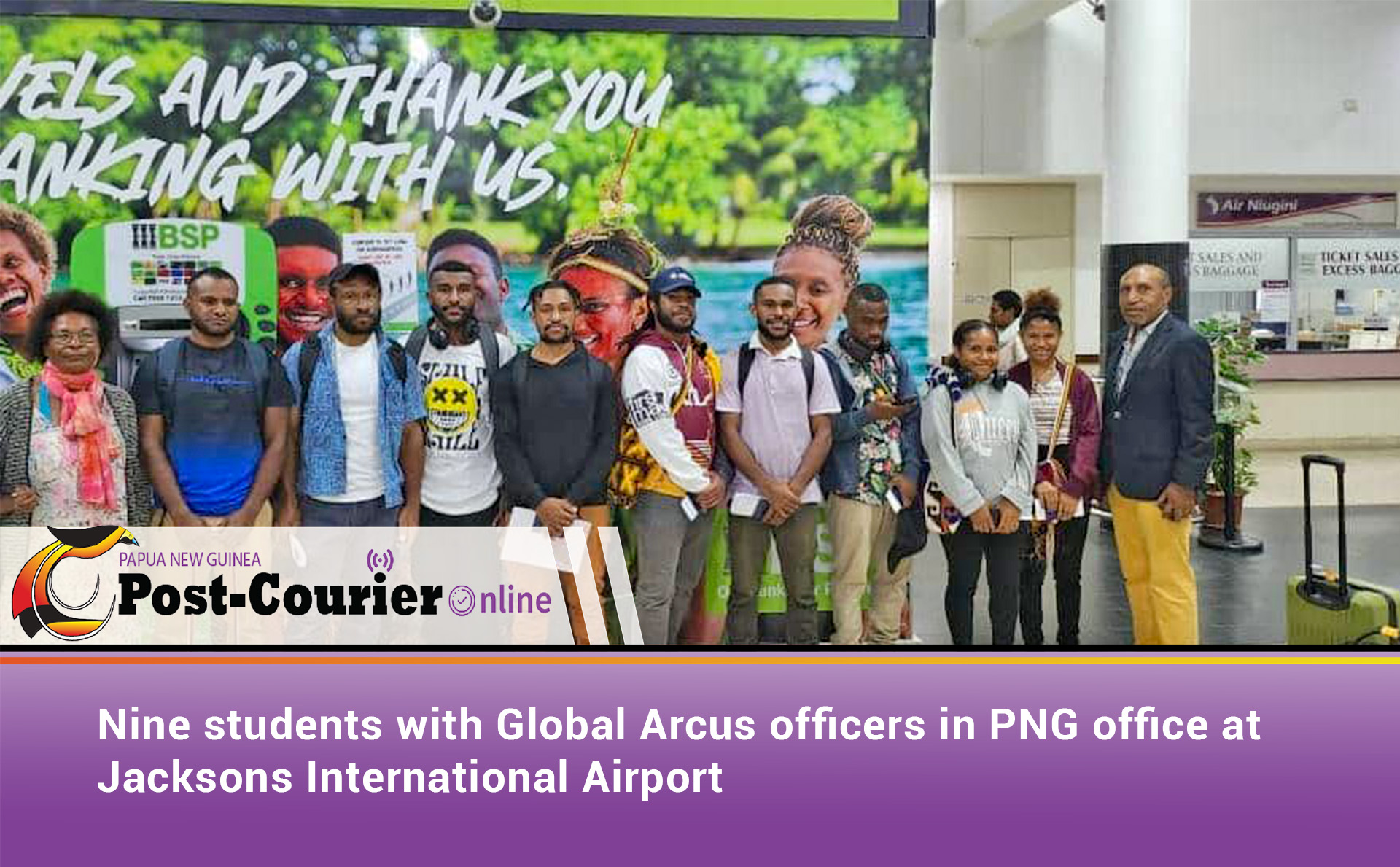 Global Arcus Papua New Guinea Sends Nine Students to India on Scholarship Programmes