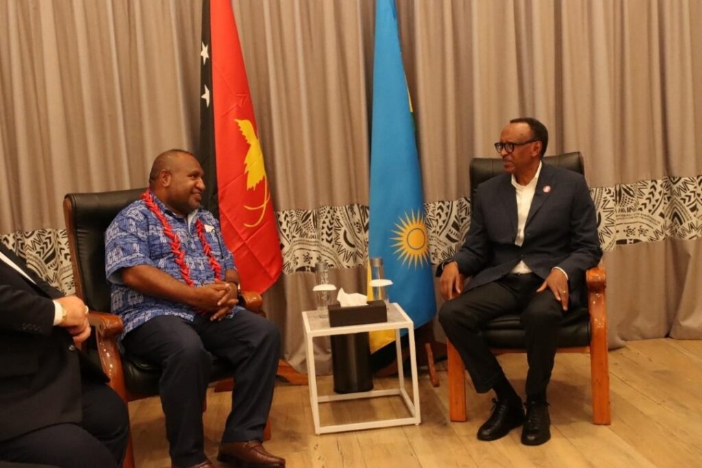 PM MARAPE MEETS PRESIDENT OF RWANDA PAUL KAGAME