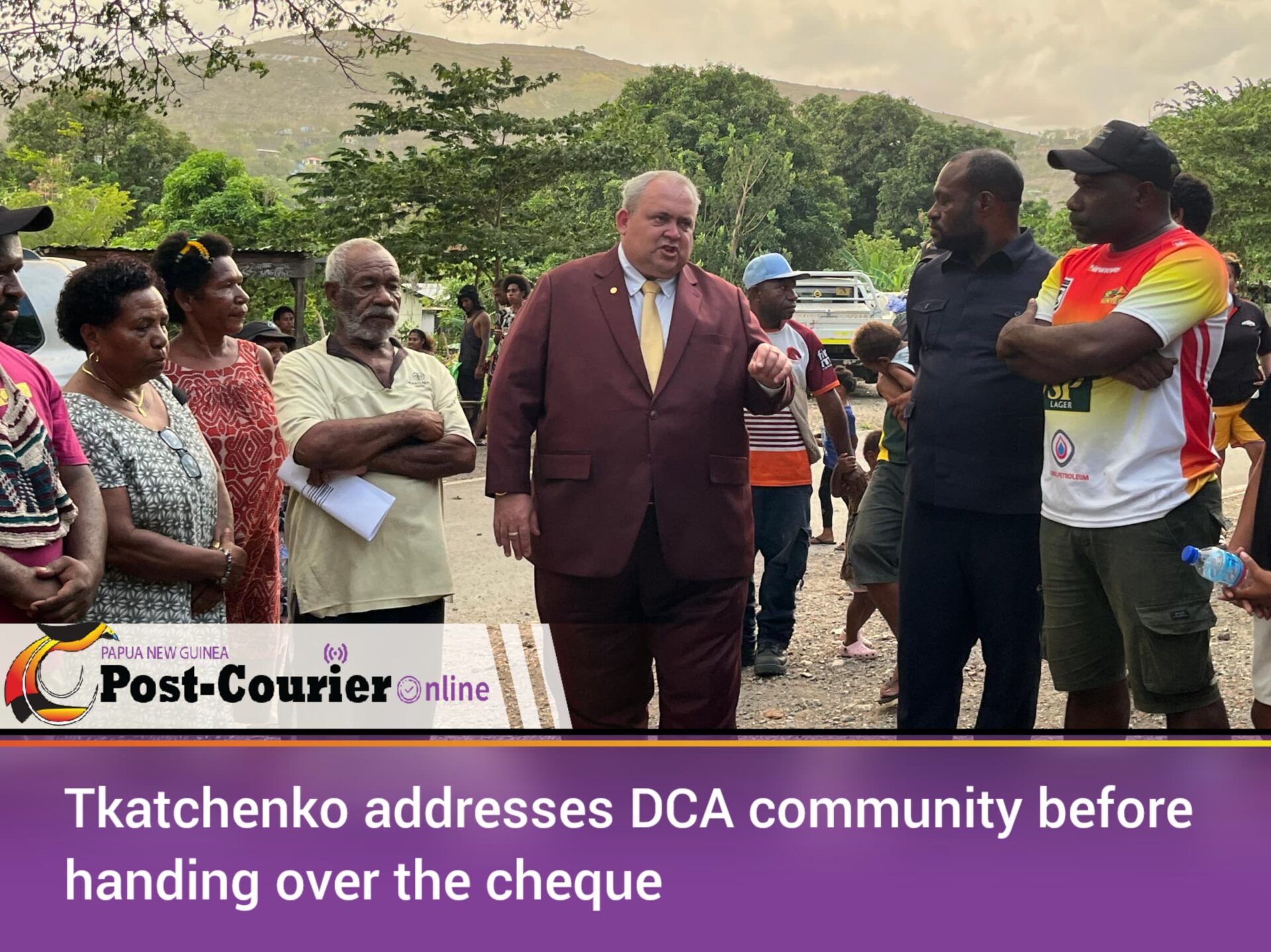 DCA Community receives cheque from Moresby South MP for water restoration