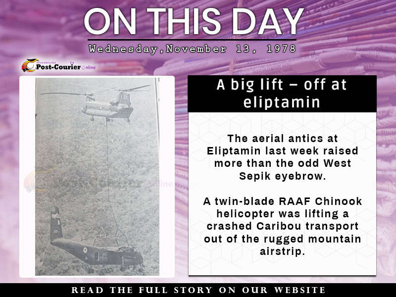 ON THIS DAY IN OUR HISTORY: A big lift – off at eliptamin